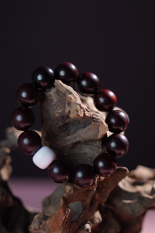 迷罗元和堂 | 紫檀单圈手串配鹿角老型珠 珠径1.5【器悟雅玩】 商品图1