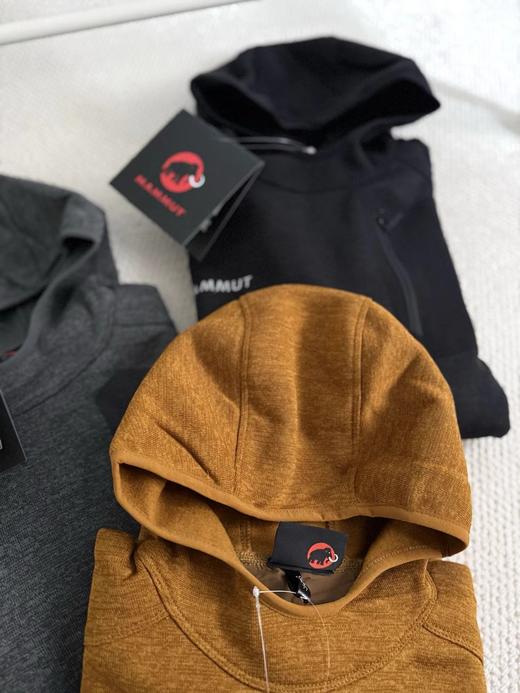 F032542复古百搭户外保暖连帽压胶口袋抓绒衣连帽夹克 商品图2