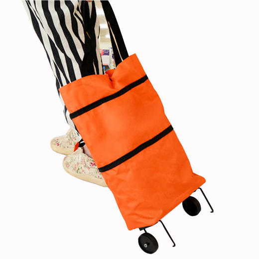 【可折叠！自带滑轮】便携买菜小拉车折叠购物车推车轻便带轮子家用取快递手拉车小拖车。xa 商品图4