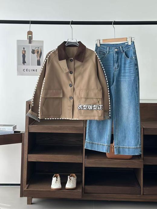 禾家巴恩风翻领风衣 商品图14