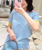 女款丝棉提花短袖针织衫la011 商品缩略图3