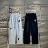 F032517不规则分布十字贴布风格侧排十字架休闲长裤卫裤 商品缩略图0