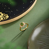 子佩集【花舞年华】银S925戒指【JZ05720】古法银碧玉镀金2602 商品缩略图1