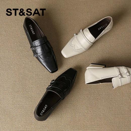 星期六26春新款法式优雅双扣带乐福SSE1111C1M 商品图7