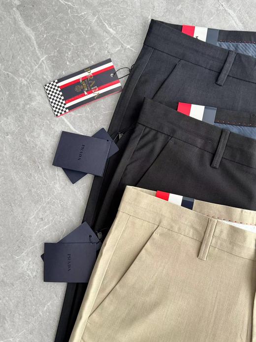 F032552通勤休闲立体裁剪刺绣logo男士春夏薄款商务休闲裤 商品图2