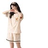 女士睡夏季带胸垫短袖短裤七分裤薄款可外穿两件套装家居M-3XL★娃娃优选 商品缩略图4
