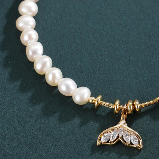 子佩集【潮汐精灵】珍珠惜王妃手链【ZZSL010】5.5-6mm珠镀金鱼尾2601 商品图1