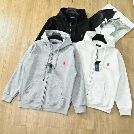 F032512新款百搭休闲保暖连帽加绒加厚拉链衫夹克外套 商品图2