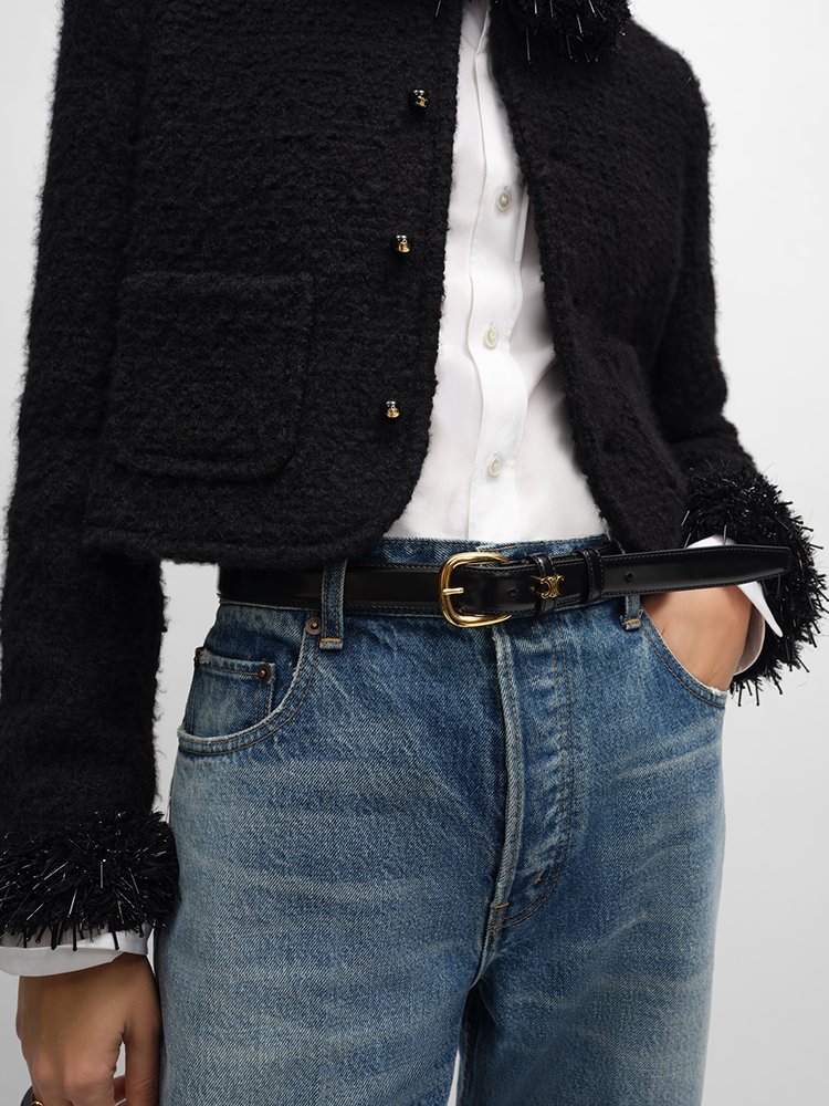 THS-无 赛琳家 女士牛皮材质极简百搭细款腰带 女士皮带 CR239