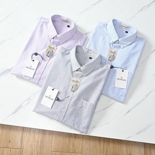 F032534春季新款休闲日常高品质男士纯棉条纹长袖衬衫 商品图2