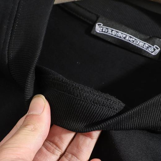 F032539重工梵文泼墨刺绣立体LOGO休闲圆领短袖T恤 商品图8