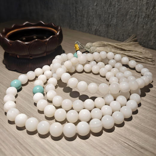 玉化水透砗磲108子念珠 商品图0