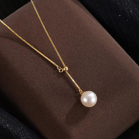 子佩集【虹彩缪斯】银S925珍珠惜王妃套链【PC7802】8.8mm珠镀金蝴蝶吊球2601