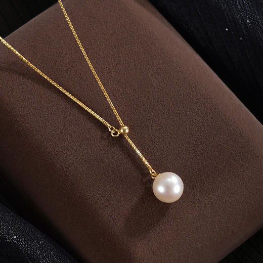 子佩集【虹彩缪斯】银S925珍珠惜王妃套链【PC7802】8.8mm珠镀金蝴蝶吊球2601 商品图0