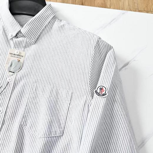 F032534春季新款休闲日常高品质男士纯棉条纹长袖衬衫 商品图10