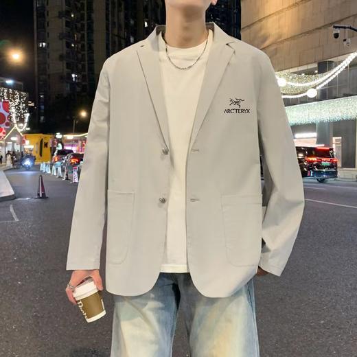 F032510早春新款男士运动休闲百搭早春针织长袖西装外套 商品图6