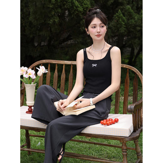 鹿向南【0328/20:00新品前1小时7折限量100件】灰色直筒休闲裤 商品图4