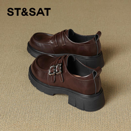 星期六26春新款学院风厚底花花乐福鞋SSE1112C3Y 商品图10