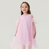 马克珍妮爱心点点女童露肩网纱礼裙2026年夏装新款560873 商品缩略图1