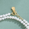 子佩集【芳华无界】银S925珍珠惜王妃手链【QNS0001】3mm珠镀金绿松石葫芦四芒星2601 商品缩略图4