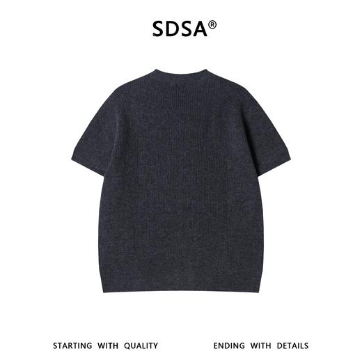 2623SDSA男装2026新款高贵轻奢韩系简约纯色针织圆领短袖T恤休闲百搭 商品图5