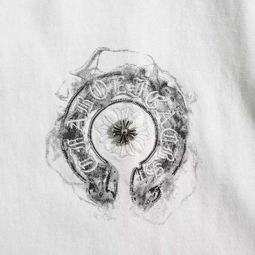 F032539重工梵文泼墨刺绣立体LOGO休闲圆领短袖T恤 商品图11