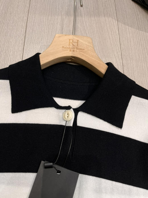 原单polo领撞色条纹针织上衣（均码85-125可穿） 商品图10