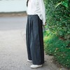 绽放169朵/脏染裤*春季纯棉阔腿裤全腰松紧复古松弛感百搭休闲裤 商品缩略图0