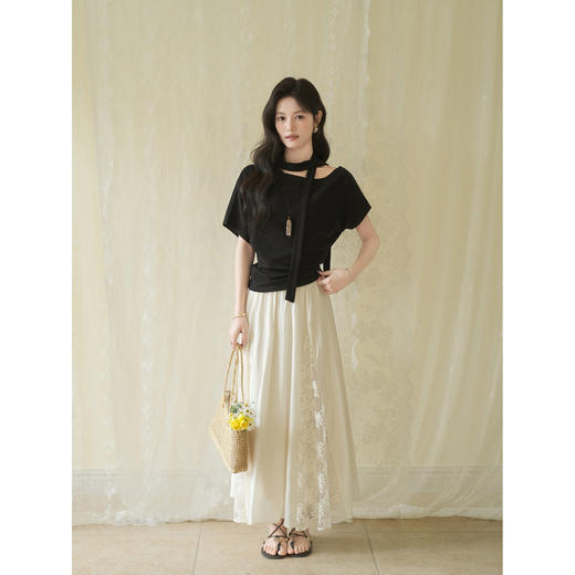 鹿向南【0328/20:00新品前1小时7折限量100件】黑色T恤 商品图4