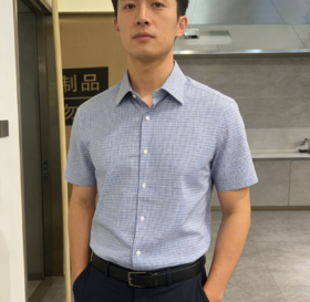 G2000男装SS26商场新款【多面弹性/免烫防皱】修身短袖衬衫61133673