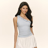 Ariseism 美式复古斜肩花边吊带背心女夏季新款外穿 商品缩略图3
