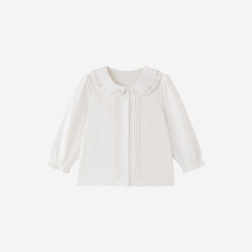 【商场同款】英氏童装儿童衬衫女童娃娃领衬衣纯棉上衣休闲百搭 商品图4