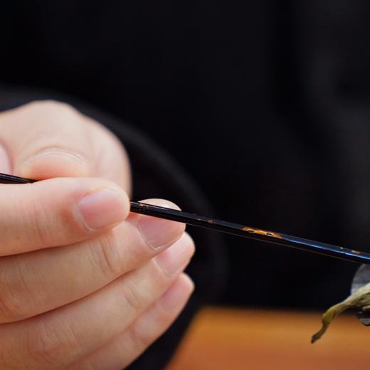 【沉华·点金大漆茶拨】金箔银箔漆器茶器 商品图8