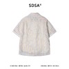 SDSA男装2026新款高贵轻奢日系撞色竖纹假两件短袖衬衫百搭上衣 商品缩略图4
