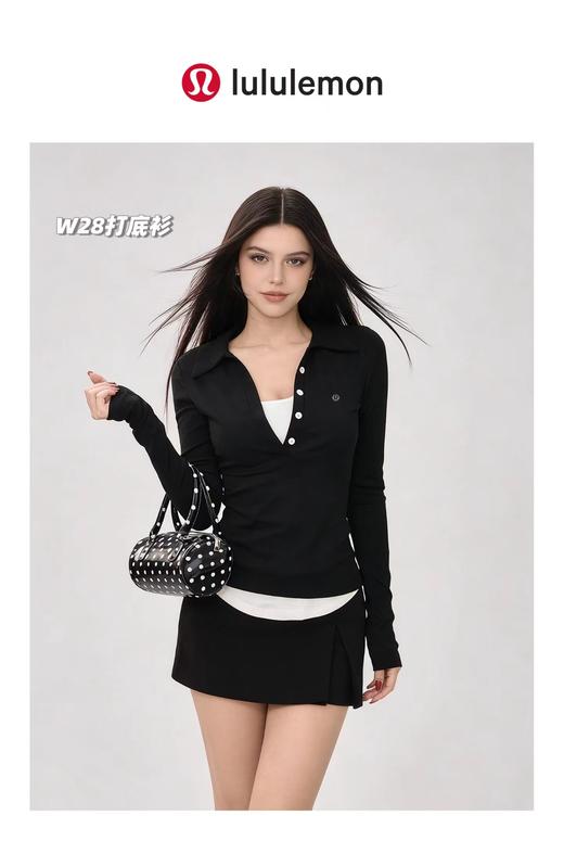 F032571一包2件装春季新款纽扣假两件可外穿打底衣高弹力长袖T恤 商品图11