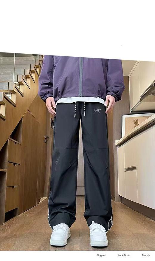 F032521纯色Logo腰带修身直筒休闲裤徒步登山裤长裤 商品图4