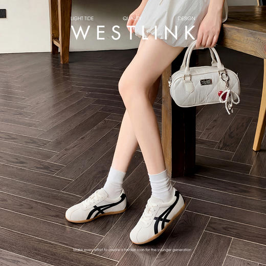 【限时秒杀】西遇德训鞋女款2026春季新款巨好看阿甘鞋百搭软底红色休闲板鞋子V0566356 商品图3