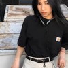 F032564纯色款美式工装简约螺纹领口亲肤刺绣短袖T恤 商品缩略图5