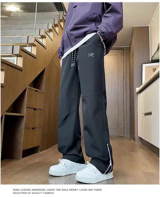 F032521纯色Logo腰带修身直筒休闲裤徒步登山裤长裤 商品图6