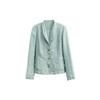 绽放132朵/斜纹亚麻脏染翻领长袖西装女经典文艺老钱风外套夏新款 商品缩略图4