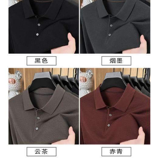 安东尼奥A&N 【绵羊毛&桑蚕丝】秋季薄款翻领休闲男士POLO针织衫7165398 商品图6