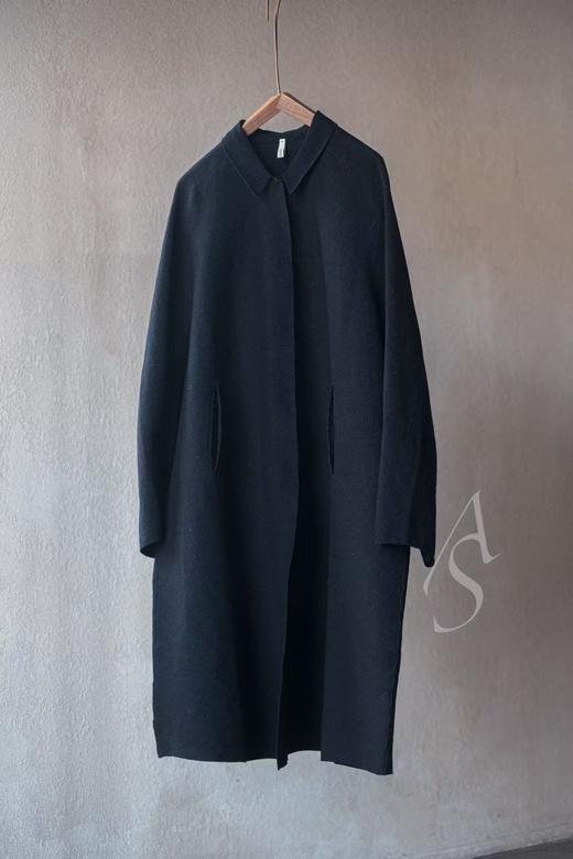 Boboutic 26SS 碳黑丝棉麻廓形长外套 商品图4