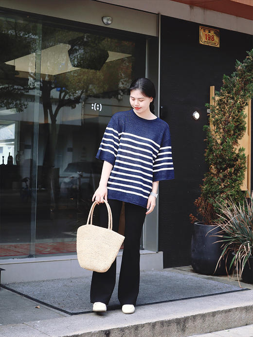 【部分颜色尺码预售25天】【明星同款汉麻衬衫+喇叭裤】显瘦神裤 穿出气质~ 商品图7