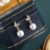 子佩集【彩蝶仙踪】银S925珍珠惜王妃耳钉【E0749】10mm珠镀金蝴蝶2601 商品缩略图0