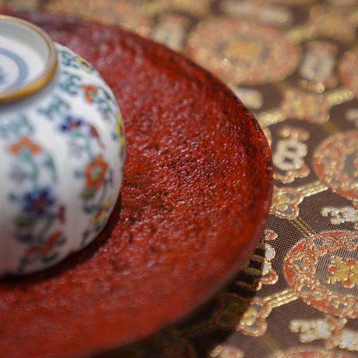 【赤壁熔岩大漆圈足浅盘】熔岩肌理茶盘 商品图8