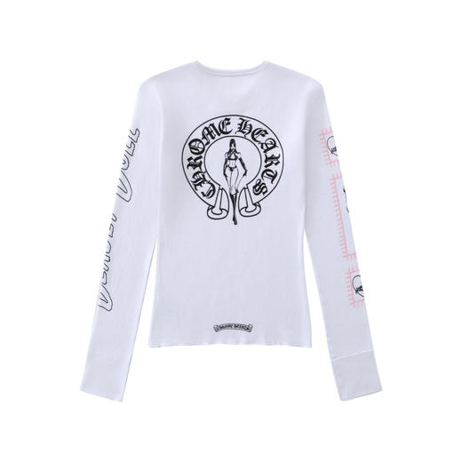 女款全棉华夫格长袖T恤ba009 商品图1