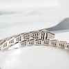 【天然正品】AU750白金经典时尚灵蛇造型高定定制款群镶钻石开口手镯S号（可调节）110326TJ19 商品缩略图5