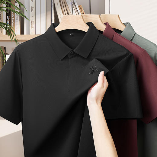 【DDS】大依优型大码男装夏季翻领polo衫短袖冰丝无痕透气短袖上衣300斤 商品图3