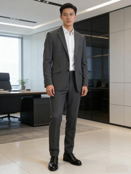 G2000男装SS26商场新款【BLACK】【可机洗/防静电/绵羊毛混纺】西裤61455062 商品图1