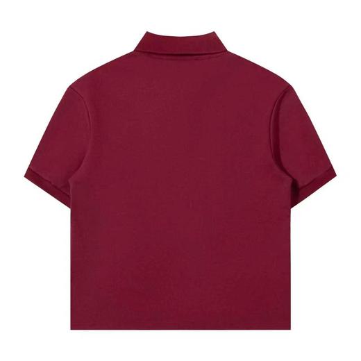 F032529复古简约休闲宽松刺绣字母情侣翻领polo衫短袖T恤 商品图2